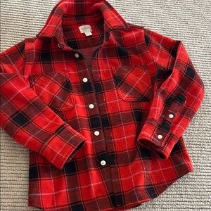 Red Plaid Kids Shirt